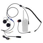 Rugged Motorcycle Two Way Handheld Radio Harness Communication Kit for Off Road Kenwood & Baofeng – Includes Helmet Speakers Microphone and Push to Talk (Moto Max Kit)