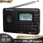 V115P Portable Radio,AM FM SW WB Radio,Digital Stereo Radio With Bluetooth Gift