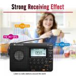V115 Portable Radio,AM/FM/SW Digital Stereo Radio Rechargeable For Senior Gift