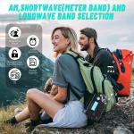 Kaito KA600 Weather NOAA Emergency Radio Crank Solar Powered AM FM SW Flashlight