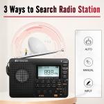 V115P Portable Radio,AM FM SW WB Radio,Digital Stereo Radio With Bluetooth Gift