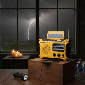 Used Kaito KA500 AM FM Shortwave Solar Crank Emergency Weather Alert Radio