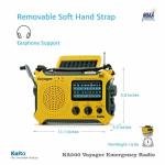 Kaito KA500 AM FM Shortwave Solar Crank Emergency Weather Alert Radio Yellow