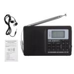 Black Digital Radio LCD Display FM/AM/SW/MW Full Frequency Band Receiver