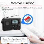V115 Portable Radio,AM/FM/SW Digital Stereo Radio Rechargeable For Senior Gift