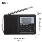 Black Digital Radio LCD Display FM/AM/SW/MW Full Frequency Band Receiver