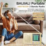 Portable Radio AM FM, Transistor Radio, Plug in Wall or Battery Operated Radio