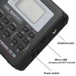 Black Digital Radio LCD Display FM/AM/SW/MW Full Frequency Band Receiver