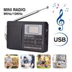 Black Digital Radio LCD Display FM/AM/SW/MW Full Frequency Band Receiver