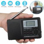 Black Digital Radio LCD Display FM/AM/SW/MW Full Frequency Band Receiver