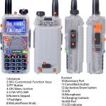 Digital Handheld Radio Scanner Fire Police VHF FM EMS Ham 2 Way Transceiver Dual