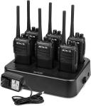 Retevis RT21 FRS Long Range Walkie Talkie 2W 1100mAh VOX + Six Way Charger 6Pack