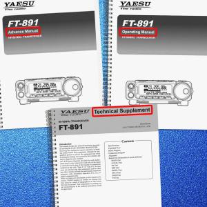 YAESU FT 891 OPERATING, ADVANCED, TECHNICAL SERVICE MANUAL BUNDLE, BOUND, JACKET