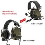 HEARFALCOM Dual Communication COMTA III Tactical Headset with PTT Adapters U94 PTT Compatible with Baofeng UV-5R, UV-82 Walkie Talkie Suitable for Airsoft Sports, Hunting, Hearing Protection(FG)