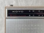 Vtg. 60's KOYO 8 Transister 2 Band (BC + SW) Shortwave Radio + Case