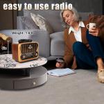 AM FM Retro Radio Portable Vintage Shortwave Radio with Bluetooth Speaker