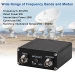 QRP Manual Antenna Tuner Z-Match 3-28MHz for Ham Radio CW, 5W Z-Match Tuner with BNC, Adjust Impedance Matching