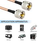 Superbat CB Antenna Cable 50ft Low Loss PL-259 UHF Male to Male RG142 High Power 50 Ohm Coax Cable for CB HAM Radio Antenna Tuner Analyzer Dummy Load SWR Meter