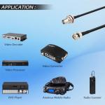 Superbat BNC Cable 50 ohm 50ft BNC Male to Female Bulkhead RG58 Coaxial Cable Extension for UHF/VHF Ham Radio Microphone Antenna Tuner CCTV Amateur Radio etc.