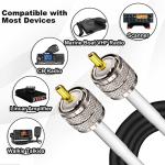 UHF CB Coax Cable,16.4FT PL259 RG8X Coaxial Cable ,UHF Male to Male Low Loss CB Antenna Cable with UHF BNC SMA Antenna Adapter Kits 4 Type for HAM CB Radio, VHF Radio, SWR Meter, Coax Switch Tuner
