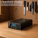 ATU-130 Antenna Tuner, 1.8-50MHz HAM Radio Antenna Tuner, 200W Micro Shortwave Automatic Antenna Tuner for Home Vehicle Field Radio Use, 10-15VDC OLED Display