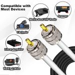 UHF CB Coax Cable,32.8FT PL259 RG8X Coaxial Cable ,UHF Male to Male Low Loss CB Antenna Cable with UHF BNC SMA Antenna Adapter Kits 4 Type for HAM CB Radio, VHF Radio, SWR Meter, Coax Switch Tuner