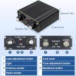 QRP Manual Antenna Tuner Z-Match 3-28MHz for Ham Radio CW, 5W Z-Match Tuner with BNC, Adjust Impedance Matching