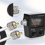 UHF CB Coax Cable,16.4FT PL259 RG8X Coaxial Cable ,UHF Male to Male Low Loss CB Antenna Cable with UHF BNC SMA Antenna Adapter Kits 4 Type for HAM CB Radio, VHF Radio, SWR Meter, Coax Switch Tuner