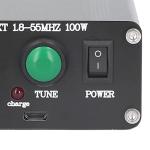 Mini Automatic Antenna Tuner 100W 1.8-55MHz with Type C Charging for Ham Radio Portable Operating