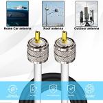 UHF CB Coax Cable,16.4FT PL259 RG8X Coaxial Cable ,UHF Male to Male Low Loss CB Antenna Cable with UHF BNC SMA Antenna Adapter Kits 4 Type for HAM CB Radio, VHF Radio, SWR Meter, Coax Switch Tuner