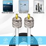 UHF CB Coax Cable,32.8FT PL259 RG8X Coaxial Cable ,UHF Male to Male Low Loss CB Antenna Cable with UHF BNC SMA Antenna Adapter Kits 4 Type for HAM CB Radio, VHF Radio, SWR Meter, Coax Switch Tuner