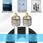 UHF CB Coax Cable,49.2FT PL259 RG8X Coaxial Cable ,UHF Male to Male Low Loss CB Antenna Cable with UHF BNC SMA Antenna Adapter Kits 4 Type for HAM CB Radio, VHF Radio, SWR Meter, Coax Switch Tuner