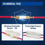 Anina T-Shape DC Cord Car Power Cable, 6.5ft CB Mobile Radio Connector Cable with 15A Fuse for YAESU FT-7800R FT-7900R FT-8900R FT-2600 Kenwood TM-741 TM-G707 TM271 TM281 BTECH ICOM ALINCO ANYTONE