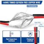 Anina T-Shape DC Cord Car Power Cable, 6.5ft CB Mobile Radio Connector Cable with 15A Fuse for YAESU FT-7800R FT-7900R FT-8900R FT-2600 Kenwood TM-741 TM-G707 TM271 TM281 BTECH ICOM ALINCO ANYTONE