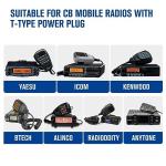 Anina T-Shape DC Cord Car Power Cable, 6.5ft CB Mobile Radio Connector Cable with 15A Fuse for YAESU FT-7800R FT-7900R FT-8900R FT-2600 Kenwood TM-741 TM-G707 TM271 TM281 BTECH ICOM ALINCO ANYTONE
