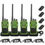 Retevis RB17A Two Way Radios Long Range,GMRS Repeater Capable,2200mAh, Emergency Preparedness,Walkie Talkie with Earpiece,2 Way Radio for Security,School,Hunt（4 Pack）