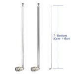 Bingfu Police Radio Scanner Antenna 20-1300MHz 7 Section Telescopic BNC Male 2-Pack Handheld Ham CB Antenna for Uniden Whistler Police Scanner Two Way Radio Frequency Counter