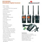 Uniden Bearcat BCD160DN Handheld Digital Scanner, Exclusive Features, Band Scope