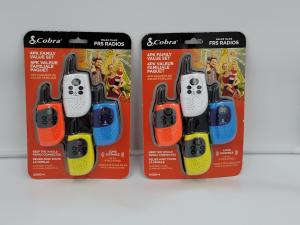 Cobra FRS Radios SH130-4 Four Pack Family Value Set NEW(2 Sets = 8 radios)