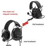 HEARFALCOM Dual Communication COMTA III Tactical Headset with PTT Adapters U94 PTT Compatible with Baofeng UV-5R, UV-82 Walkie Talkie Suitable for Airsoft Sports, Hunting, Hearing Protection(BK)