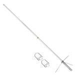 HYSHIKRA FB17UV Dual Band 2M/70CM Fiberglass 4.5/7.2dBi 66in. UHF-Female(SO239) Base Outdoor Roof Antenna with Bracket Mount for Kenwood Yaesu Motorola Icom Mobile Radio Transceiver