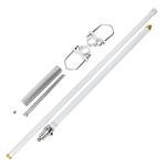 HYSHIKRA FB17UV Dual Band 2M/70CM Fiberglass 4.5/7.2dBi 66in. UHF-Female(SO239) Base Outdoor Roof Antenna with Bracket Mount for Kenwood Yaesu Motorola Icom Mobile Radio Transceiver