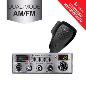 Cobra 25 LTD AM/FM Professional CB Radio – Compact, Easy to Operate, with Dual-Mode Access, 4-Watt Output, Full 40 Channels, Adjustable Dynamike Control and PA Capability, Black