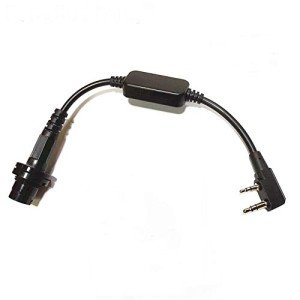 Armorwerx Amplified 6-Pin Radio PTT Adapter Cable Compatible with Baofeng UV-5R, UV-82, etc