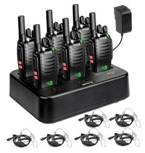 6 Pack Walkie Talkies Retevis H-777H FRS Radios USB-C VOX Charger Work SEALED