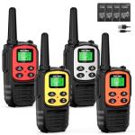 MaxTalker Rechargeable Walkie Talkies with 22 Channels - Multicolor