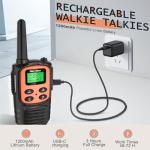 MaxTalker Rechargeable Walkie Talkies with 22 Channels - Multicolor
