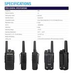 Retevis RT68 Two-Way Radios Long Range, Walkie Talkies for Adults, 2 Way Radio with Earpiece, Walkie Talkie Rechargeable with Charging Base, for Manufacturing Restaurant Business School(10 Pack)