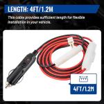 Anina DC 12V Car Charger for CB Mobile Radio Connector Replacement Power Cable with 15A Fuse for YAESU FT-7800R FT-7900R FT-8900R FT-2600 Kenwood TM-741 TM-G707 TM271 TM281 BTECH ICOM ALINCO ANYTONE