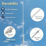 YNIBST 144/430MHz 2m/70cm Dual-Band Base Station Antenna, 200W 5.5/8.5dBi High Gain Fiberglass Antenna,for AnyTone BTECH Icom Motorola Mobile Transceiver Repeater